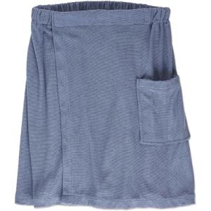 imageDII Mens Terry Shower Wrap Collection Adjustable with Velcro and Pocket 54x20 GrayStonewash Blue