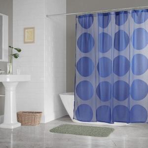 imageDII Translucent Lace Shower Curtain 72x72 Flower Blossom WhiteCircle Blueberry