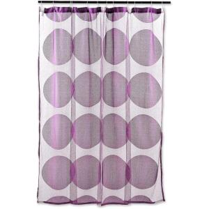 imageDII Translucent Lace Shower Curtain 72x72 Flower Blossom WhiteCircle Eggplant
