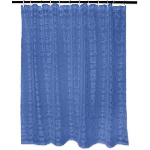 imageDII Translucent Lace Shower Curtain 72x72 Flower Blossom WhiteDiamond Blueberry