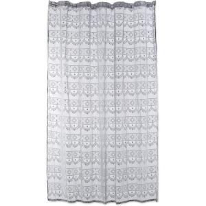 imageDII Translucent Lace Shower Curtain 72x72 Flower Blossom WhiteDiamond Gray