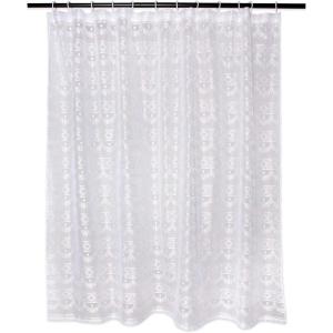 imageDII Translucent Lace Shower Curtain 72x72 Flower Blossom WhiteDiamond White