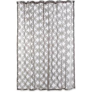imageDII Translucent Lace Shower Curtain 72x72 Flower Blossom WhiteLattice Gray