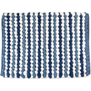 imageDII Ultra Soft Chenille Bath Mat Chunky Popcorn Bath Rug 17x24quot Gray StripeBlue Stripe