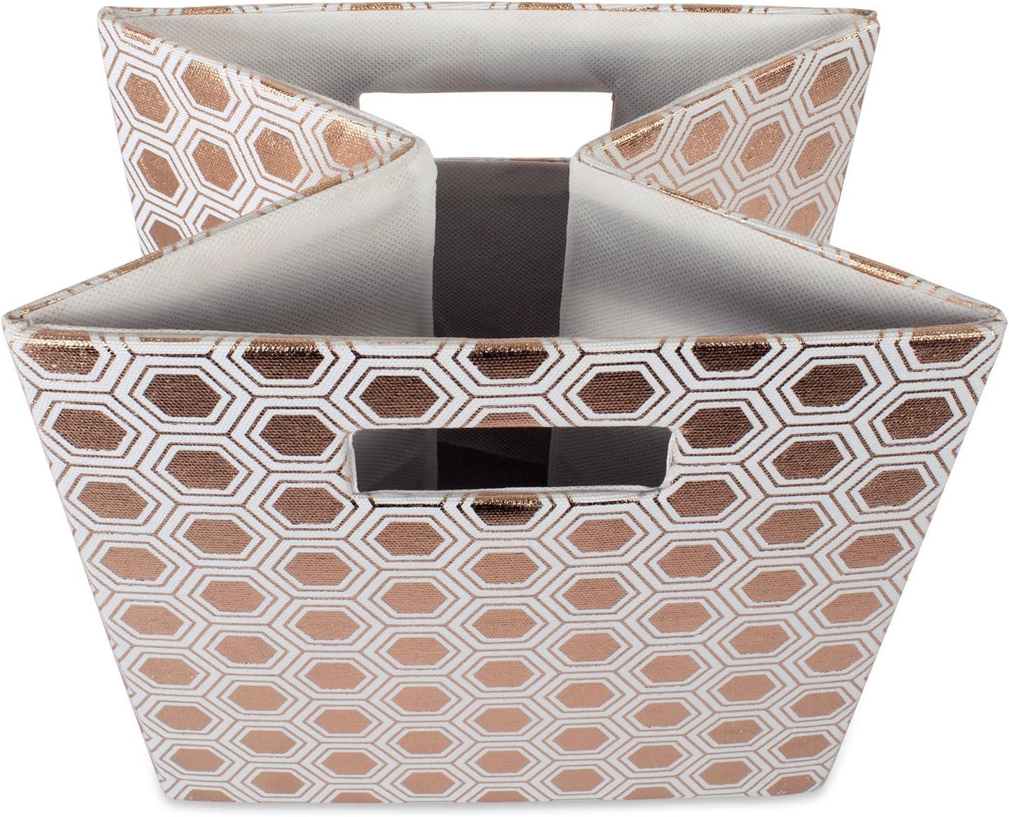 imageDII Collapsible Polyester Storage Cube Honeycomb Teal LargeCopper
