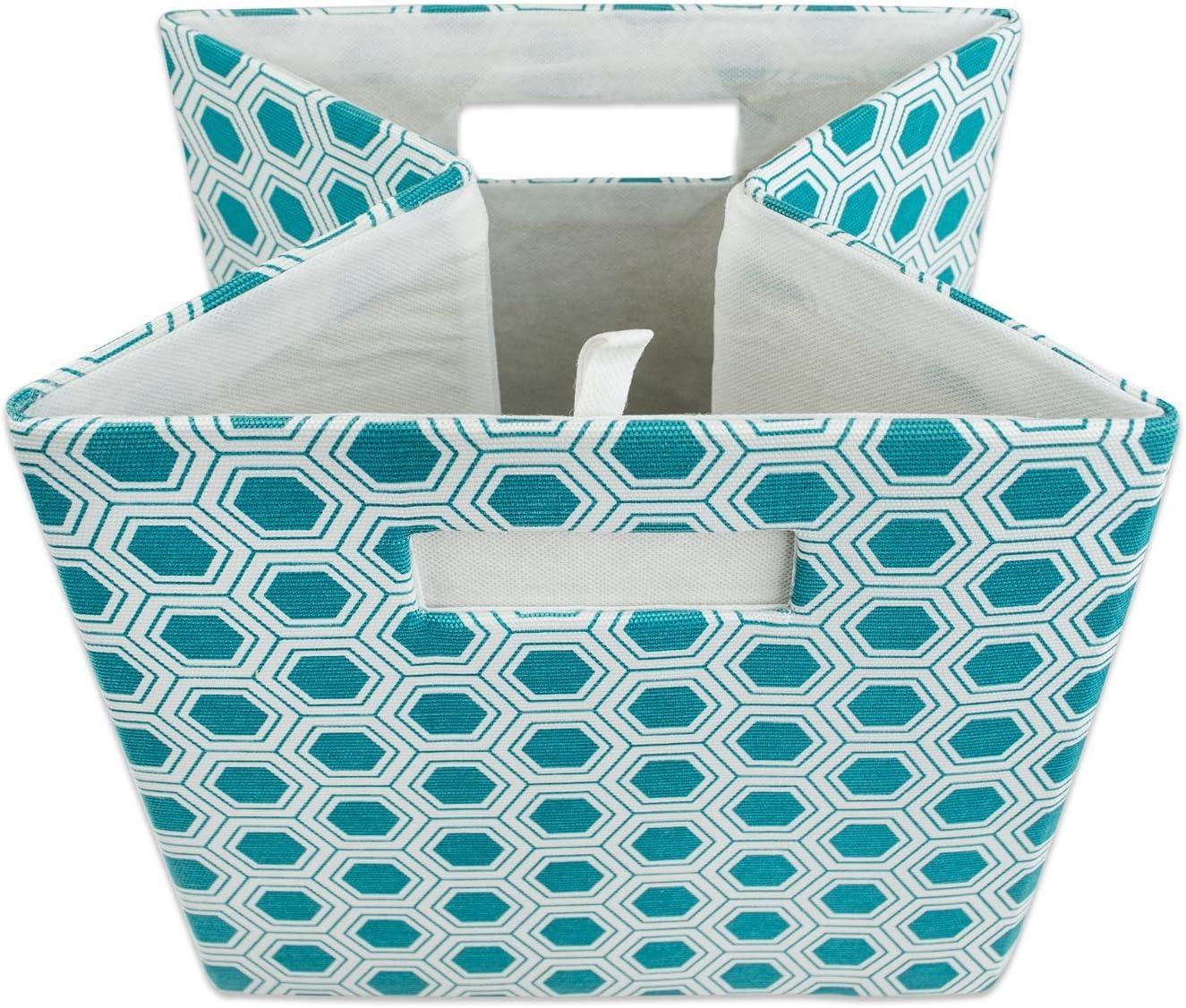 imageDII Collapsible Polyester Storage Cube Honeycomb Teal LargeTeal