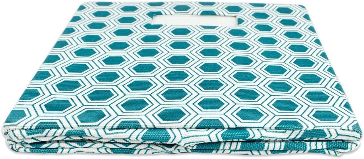 imageDII Collapsible Polyester Storage Cube Honeycomb Teal LargeTeal