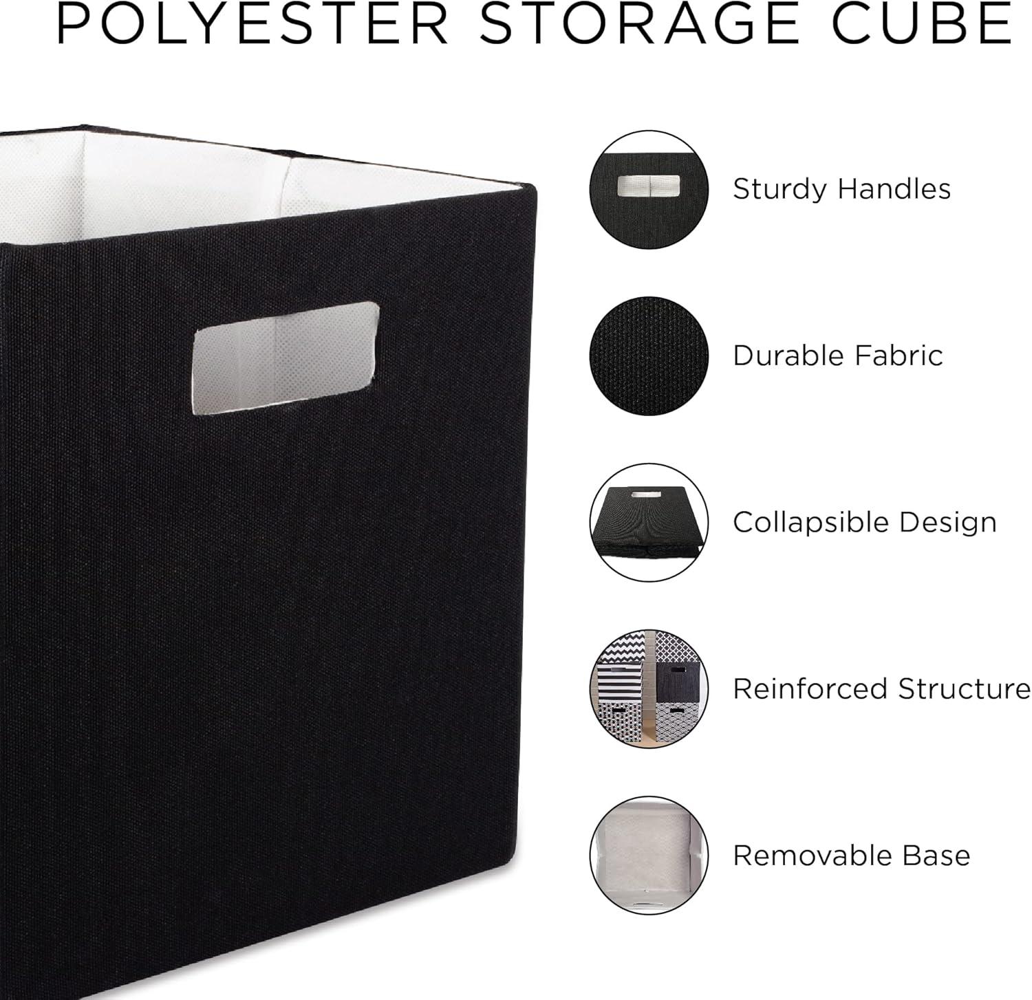 imageDII Collapsible Polyester Storage Cube Honeycomb Teal LargeTeal