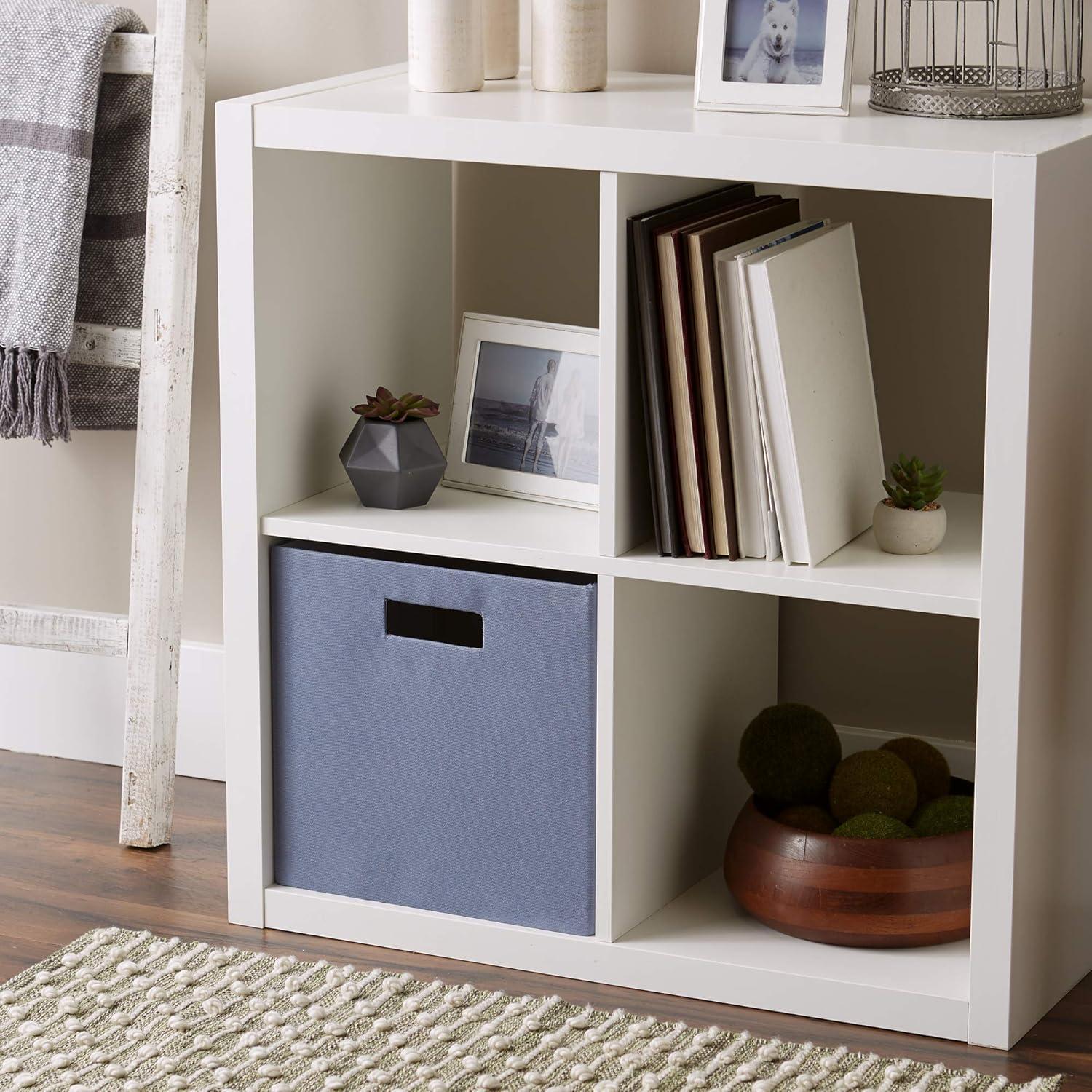 imageDII Collapsible Polyester Storage Cube Solid Lightweight and Durable Large Square 13x13x13 Stonewash BlueLarge Square  13x13x13
