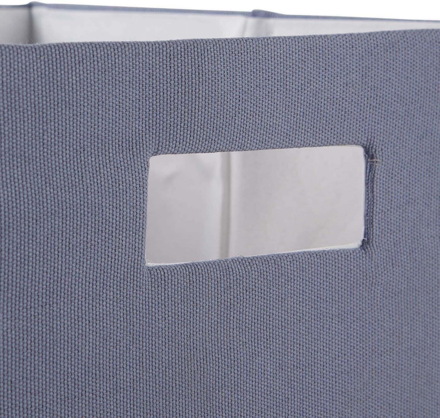 imageDII Collapsible Polyester Storage Cube Solid Lightweight and Durable Large Square 13x13x13 Stonewash BlueLarge Square  13x13x13