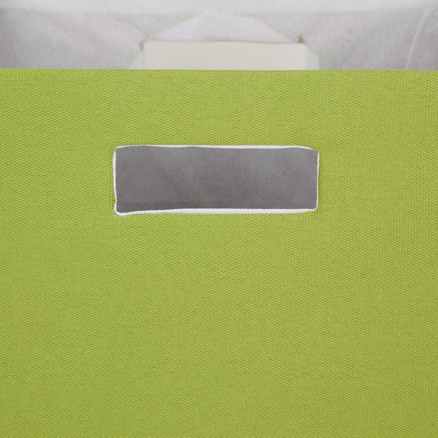 imageDII Collapsible Polyester Storage Cube Solid Lightweight and Durable Small Square 11x11x11 Avocado
