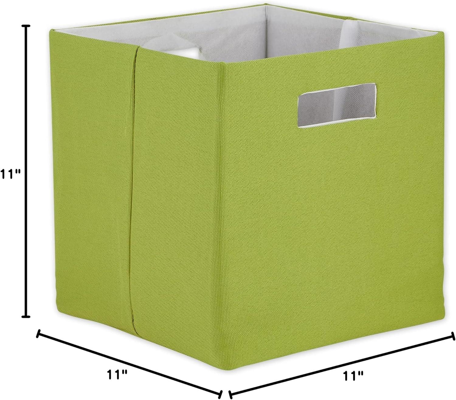 imageDII Collapsible Polyester Storage Cube Solid Lightweight and Durable Small Square 11x11x11 Avocado