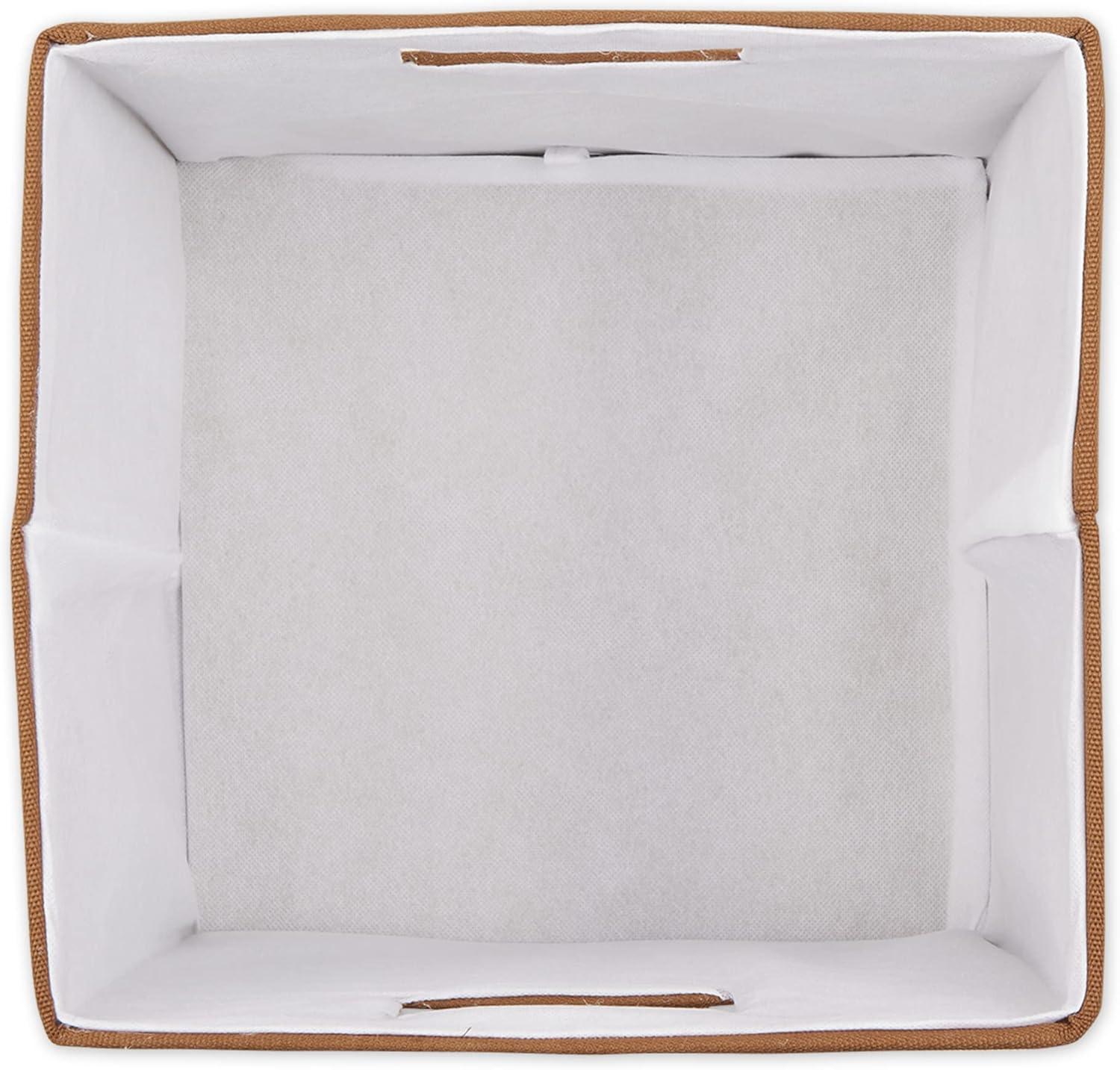 imageDII Collapsible Polyester Storage Cube Solid Lightweight and Durable Small Square 11x11x11 Cinnamon