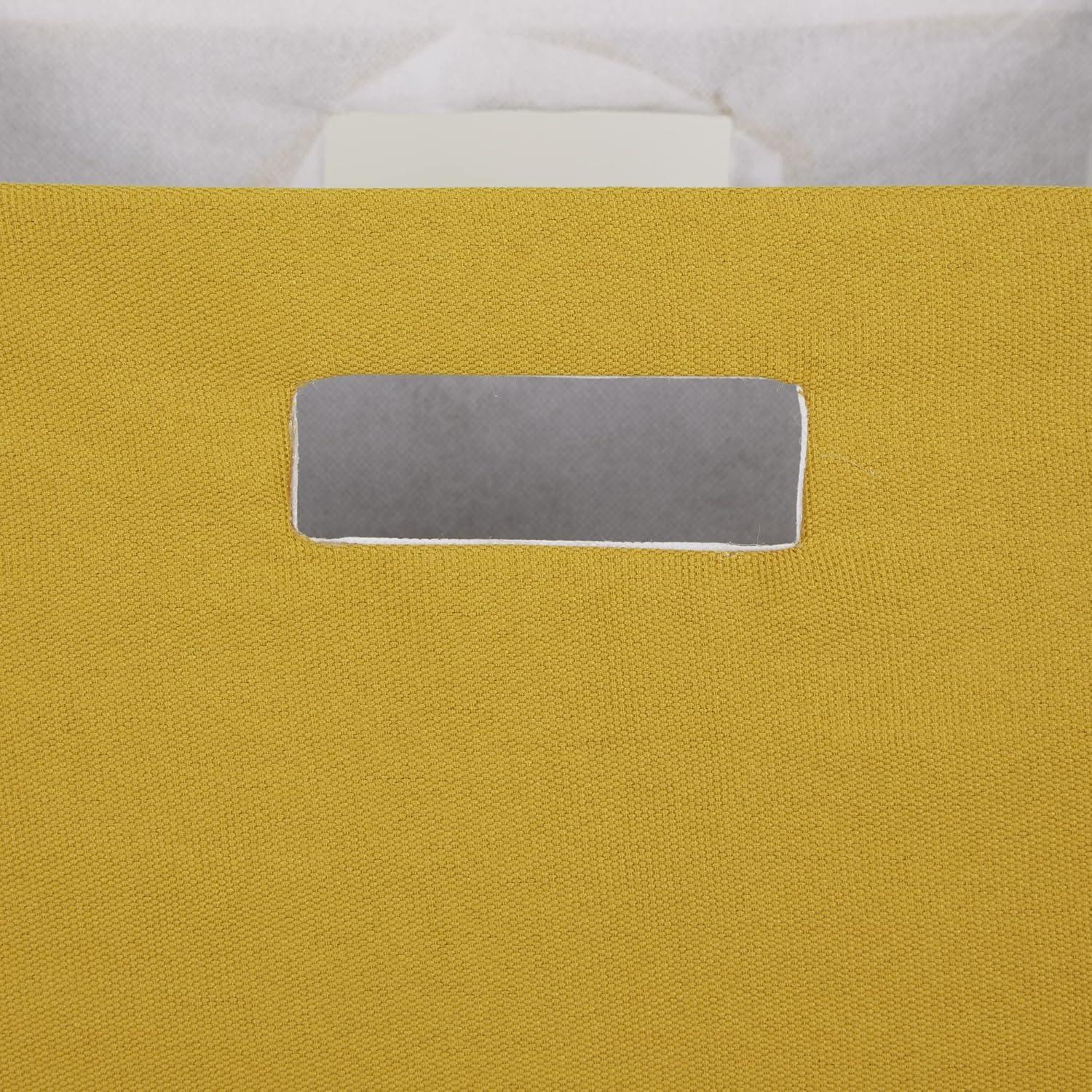 imageDII Collapsible Polyester Storage Cube Solid Lightweight and Durable Small Square 11x11x11 Lemongrass
