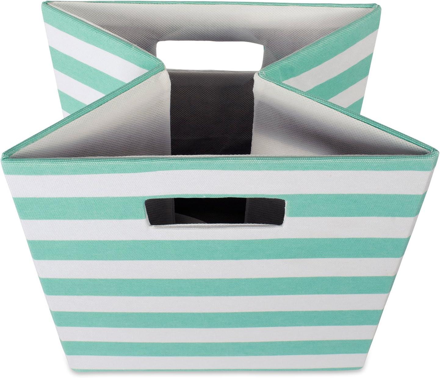 imageDII Polyester Cube Storage Collection Collapsible Hard Sided Bin 13x13x13 AquaAqua