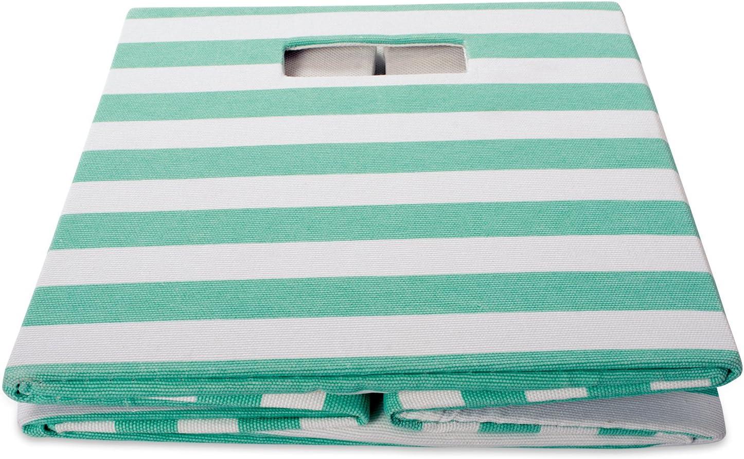 imageDII Polyester Cube Storage Collection Collapsible Hard Sided Bin 13x13x13 AquaAqua