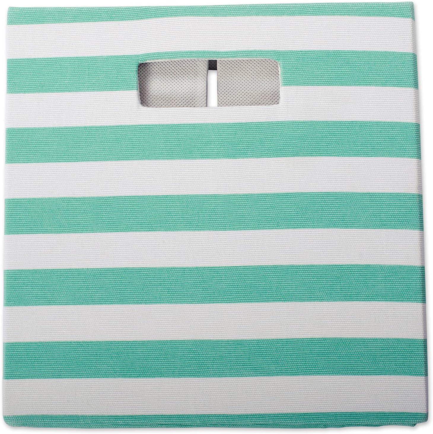 imageDII Polyester Cube Storage Collection Collapsible Hard Sided Bin 13x13x13 AquaAqua