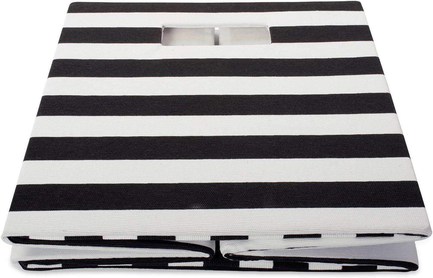 imageDII Polyester Cube Storage Collection Collapsible Hard Sided Bin 13x13x13 AquaBlack