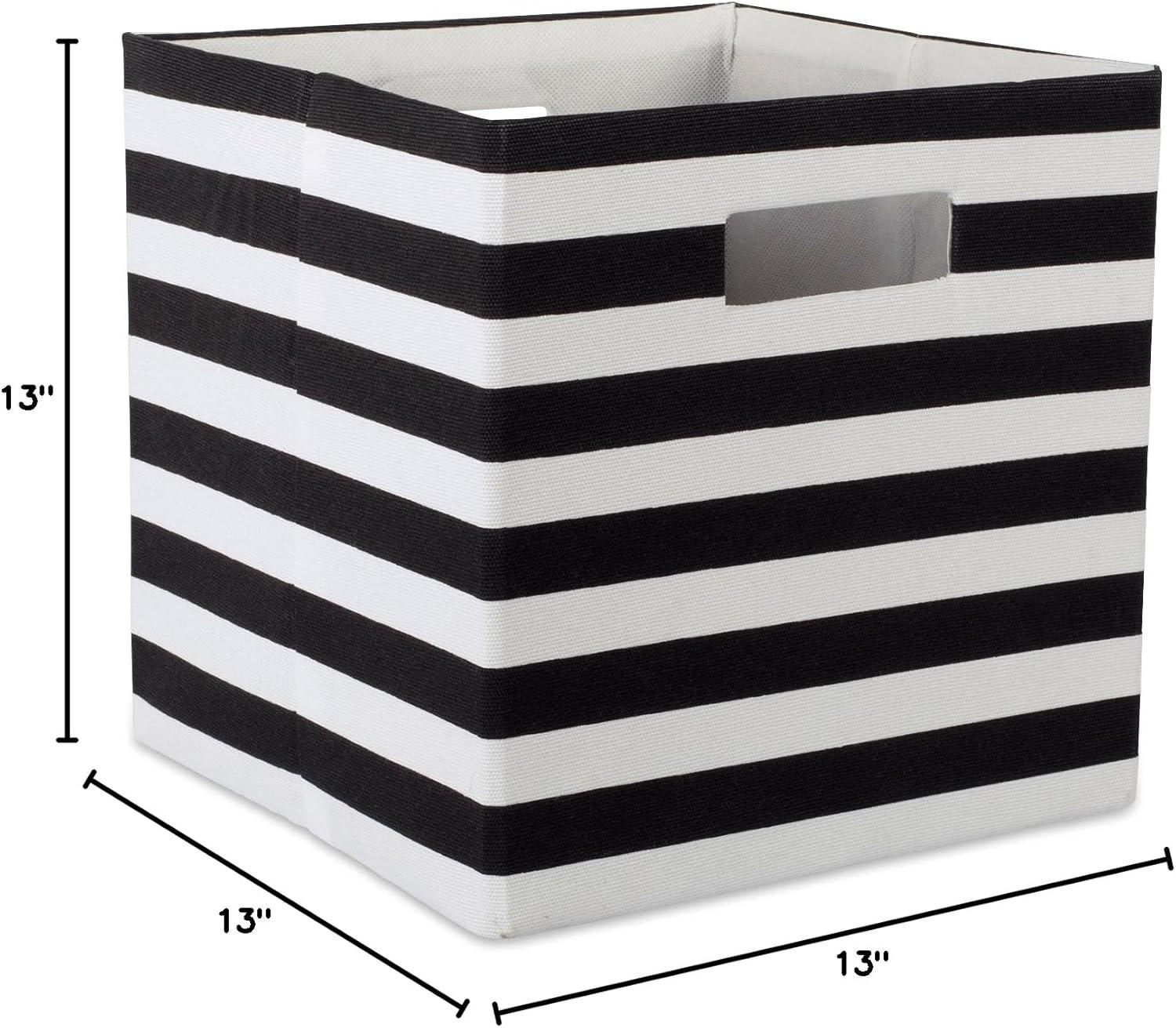 imageDII Polyester Cube Storage Collection Collapsible Hard Sided Bin 13x13x13 AquaBlack
