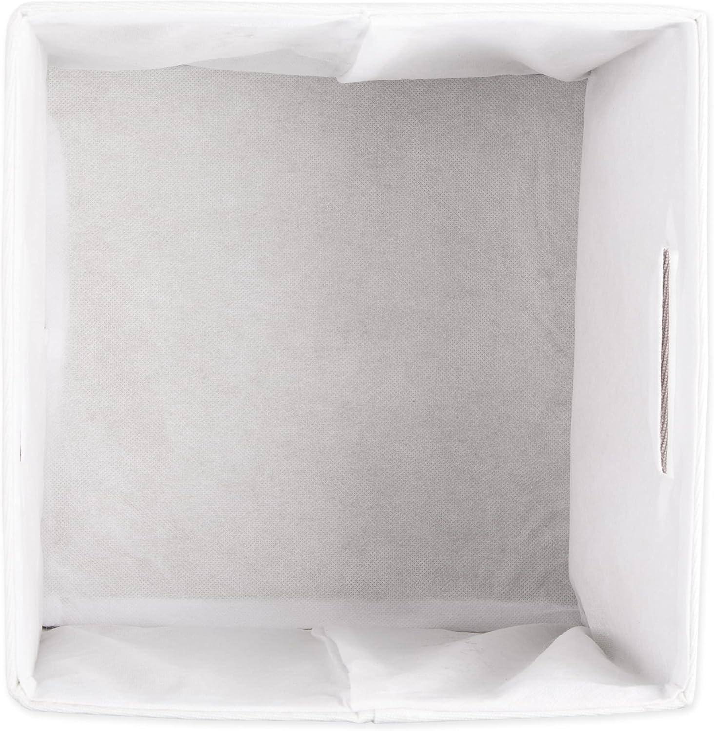 imageDII Polyester Cube Storage Collection Collapsible Hard Sided Bin 13x13x13 AquaBrown