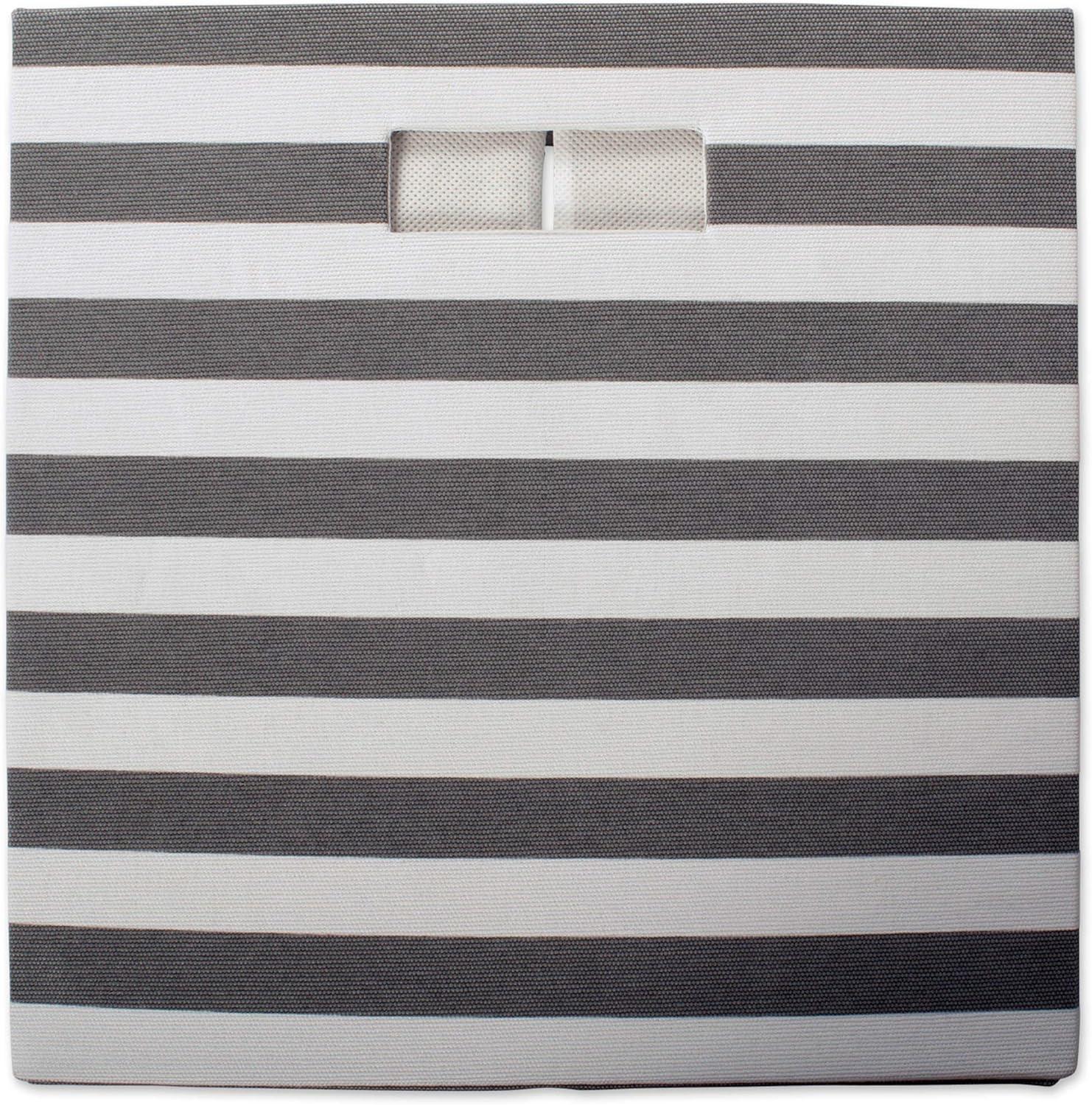 imageDII Polyester Cube Storage Collection Collapsible Hard Sided Bin 13x13x13 AquaGray