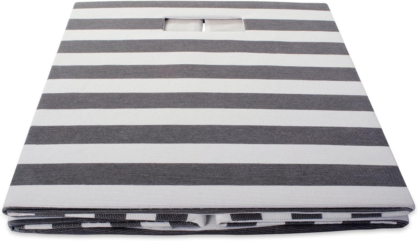 imageDII Polyester Cube Storage Collection Collapsible Hard Sided Bin 13x13x13 AquaGray