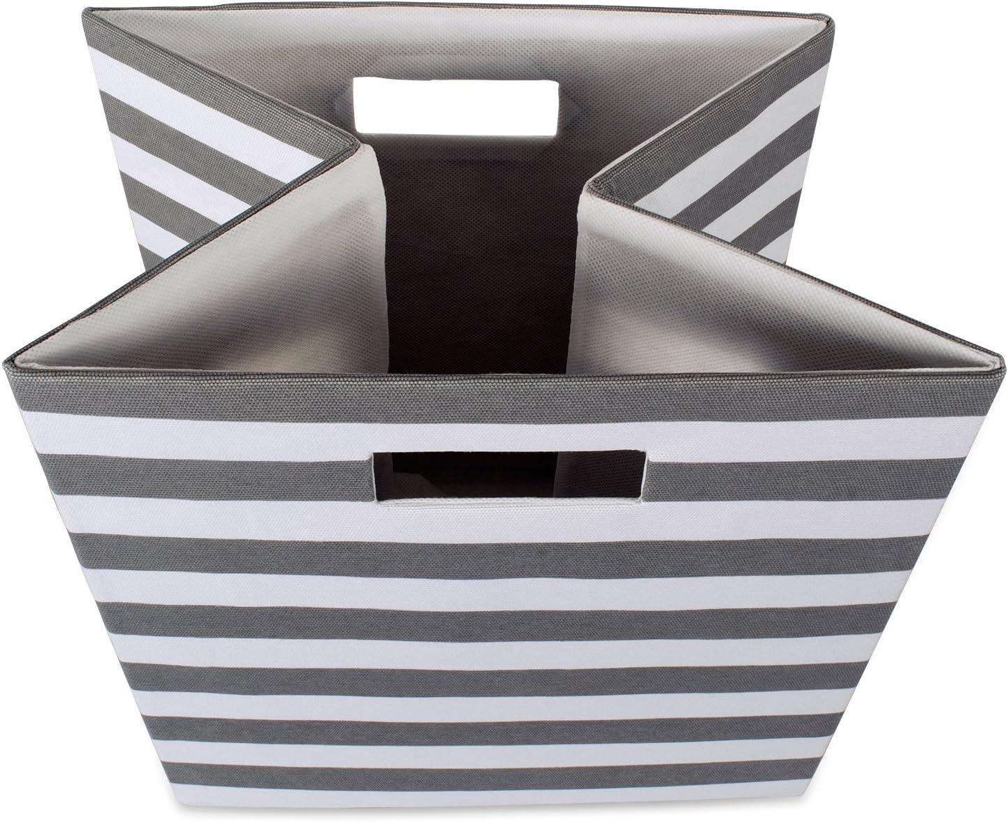 imageDII Polyester Cube Storage Collection Collapsible Hard Sided Bin 13x13x13 AquaGray