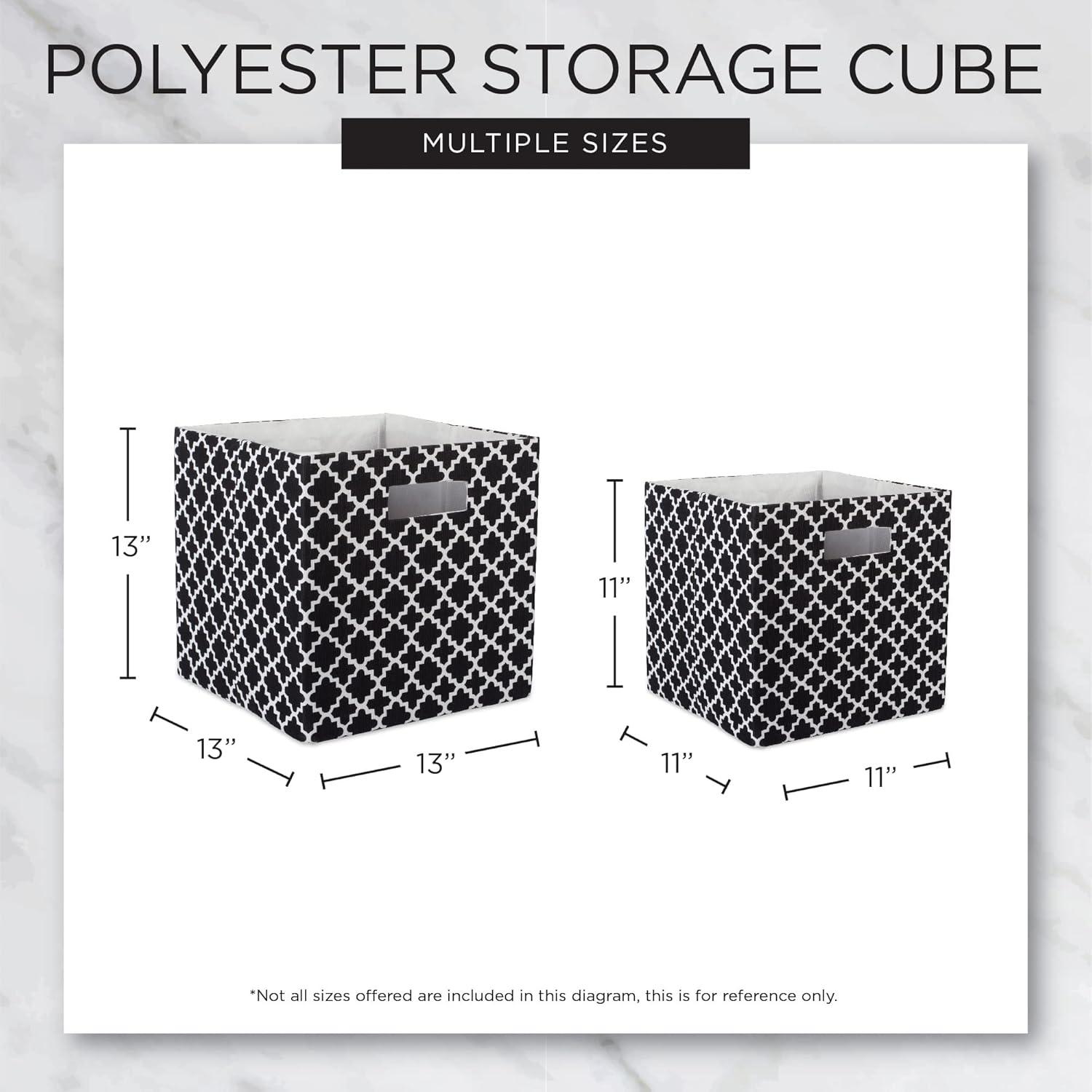 imageDII Polyester Cube Storage Collection Collapsible Hard Sided Bin 13x13x13 AquaGray