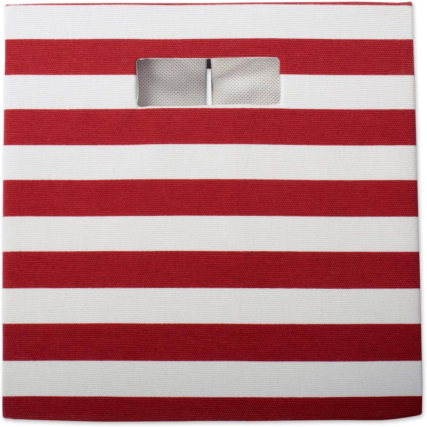 imageDII Polyester Cube Storage Collection Collapsible Hard Sided Bin 13x13x13 AquaRust