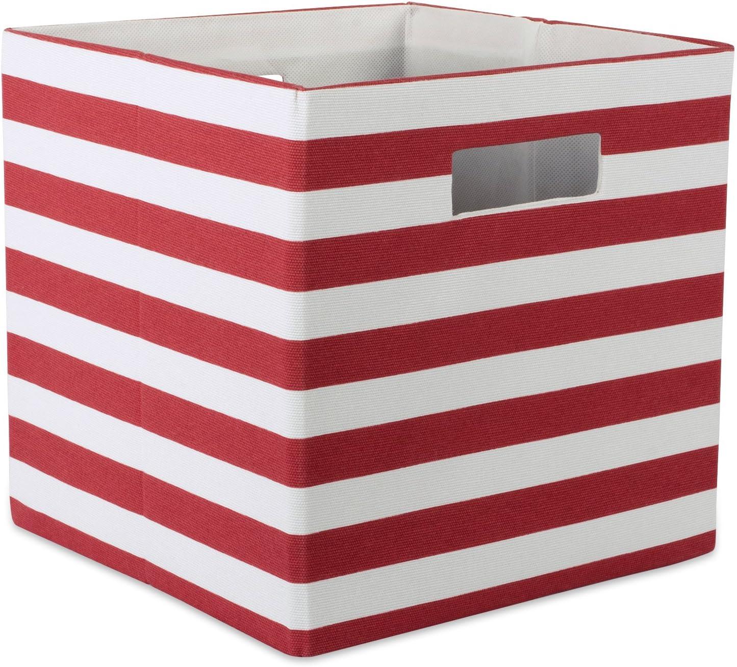 imageDII Polyester Cube Storage Collection Collapsible Hard Sided Bin 13x13x13 AquaRust
