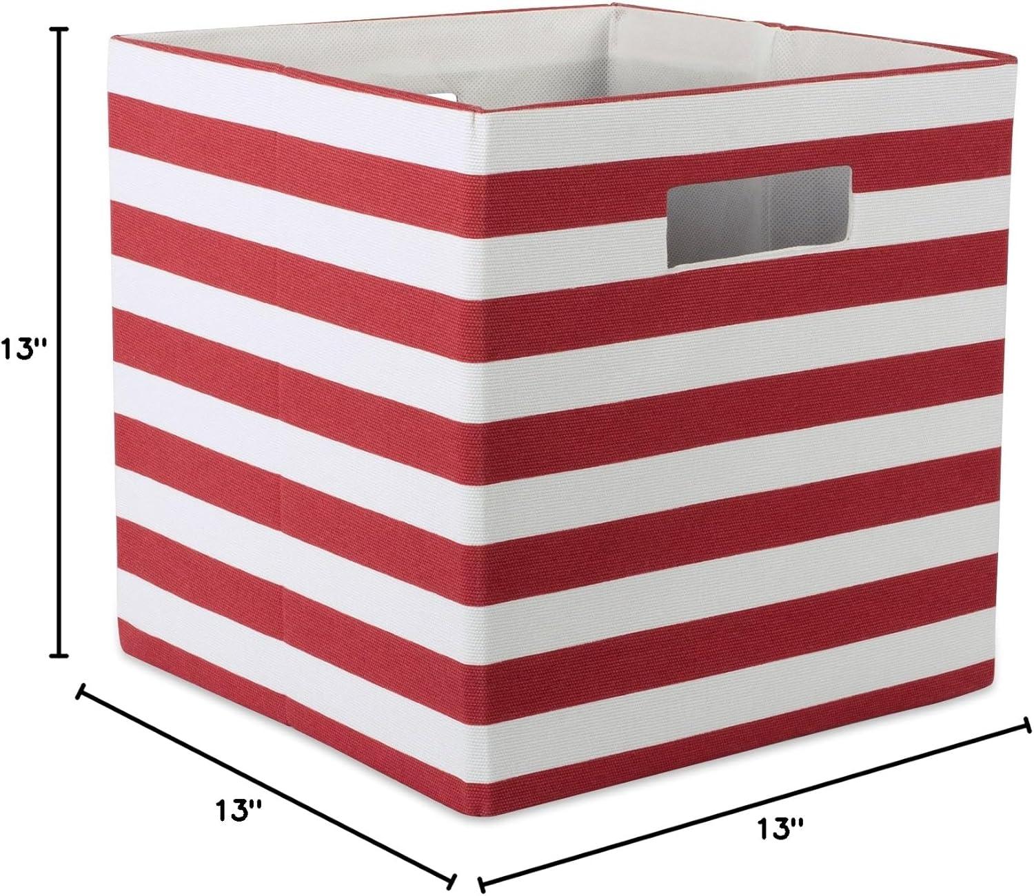 imageDII Polyester Cube Storage Collection Collapsible Hard Sided Bin 13x13x13 AquaRust