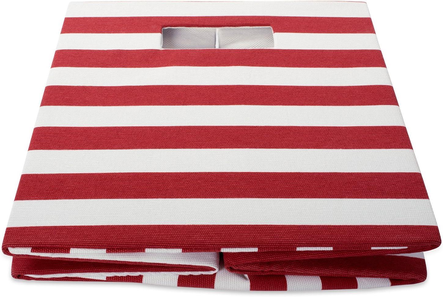 imageDII Polyester Cube Storage Collection Collapsible Hard Sided Bin 13x13x13 AquaRust