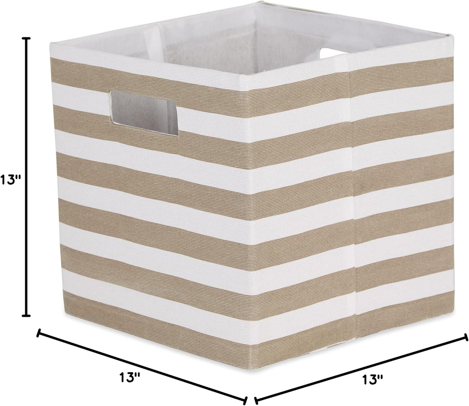 imageDII Polyester Cube Storage Collection Collapsible Hard Sided Bin 13x13x13 AquaStone