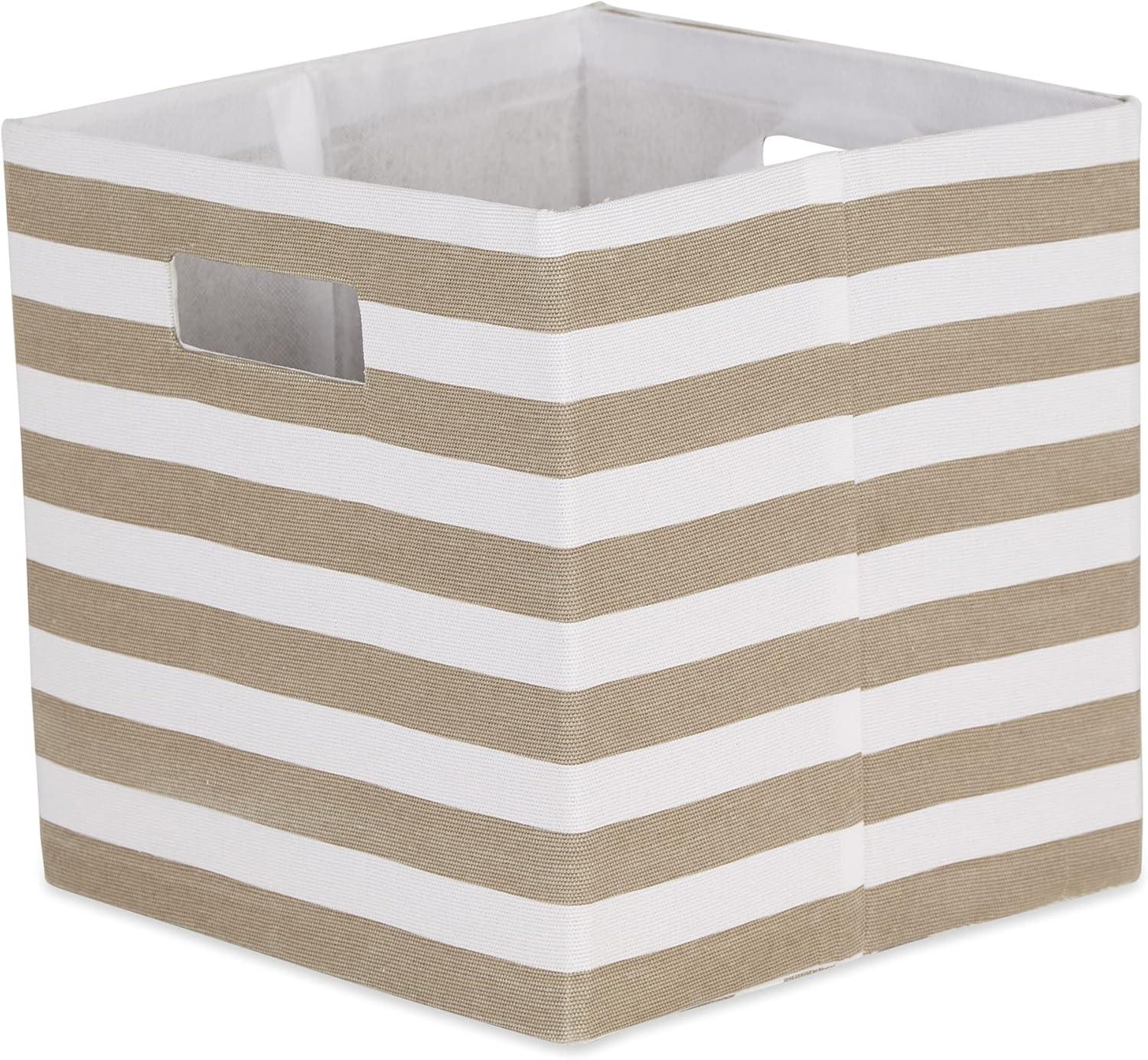 imageDII Polyester Cube Storage Collection Collapsible Hard Sided Bin 13x13x13 AquaStone