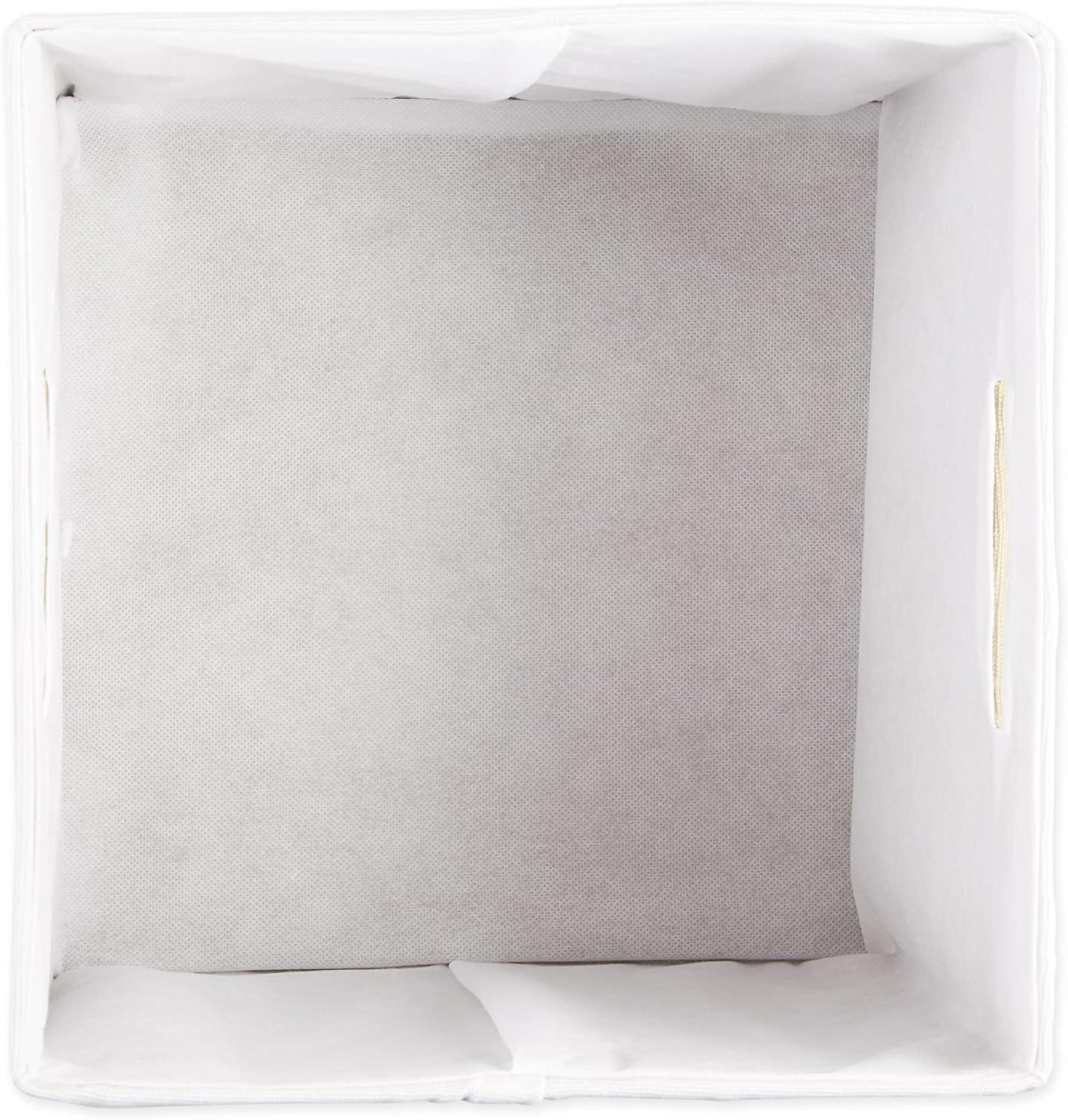 imageDII Polyester Cube Storage Collection Collapsible Hard Sided Bin 13x13x13 AquaStone