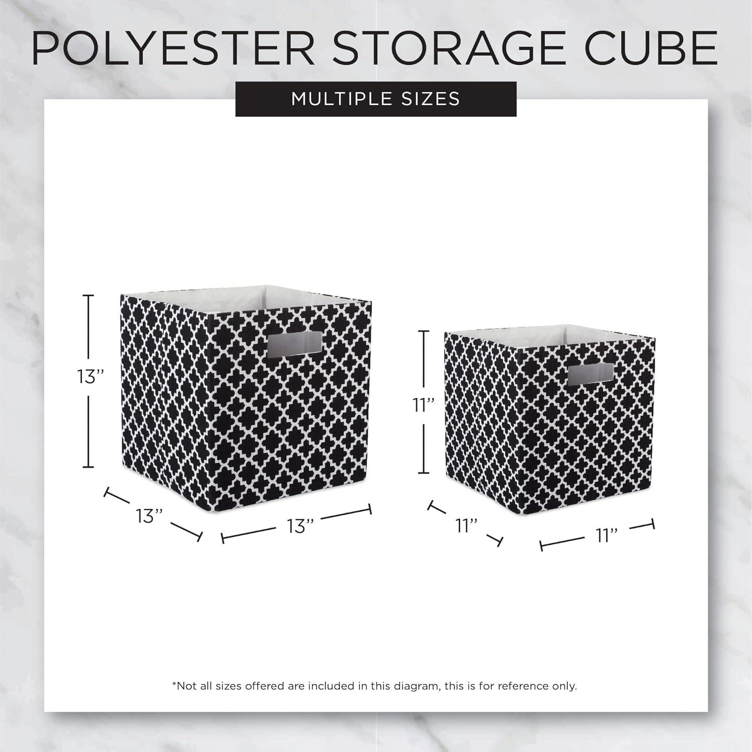 imageDII Polyester Cube Storage Collection Collapsible Hard Sided Bin 13x13x13 StoneRust