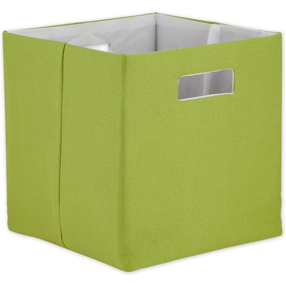 imageDII Collapsible Polyester Storage Cube Solid Lightweight and Durable Small Square 11x11x11 Avocado