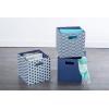 imageDII Collapsible Polyester Storage Cube Honeycomb Teal LargeBlue