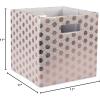 imageDII Collapsible Polyester Storage Cube Honeycomb Teal LargeCopper