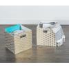 imageDII Collapsible Polyester Storage Cube Honeycomb Teal LargeGold