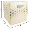 imageDII Collapsible Polyester Storage Cube Honeycomb Teal LargeGold