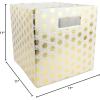imageDII Collapsible Polyester Storage Cube Honeycomb Teal LargeGold