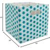 imageDII Collapsible Polyester Storage Cube Honeycomb Teal LargeTeal