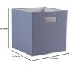 imageDII Collapsible Polyester Storage Cube Solid Lightweight and Durable Large Square 13x13x13 Stonewash BlueLarge Square  13x13x13
