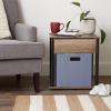 imageDII Collapsible Polyester Storage Cube Solid Lightweight and Durable Large Square 13x13x13 Stonewash BlueLarge Square  13x13x13