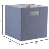 imageDII Collapsible Polyester Storage Cube Solid Lightweight and Durable Large Square 13x13x13 Stonewash BlueLarge Square  13x13x13