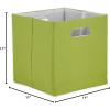 imageDII Collapsible Polyester Storage Cube Solid Lightweight and Durable Small Square 11x11x11 Avocado
