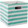 imageDII Polyester Cube Storage Collection Collapsible Hard Sided Bin 13x13x13 AquaAqua