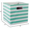 imageDII Polyester Cube Storage Collection Collapsible Hard Sided Bin 13x13x13 AquaAqua
