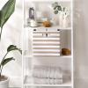 imageDII Polyester Cube Storage Collection Collapsible Hard Sided Bin 13x13x13 AquaStone